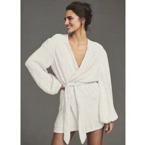 NEW Retrofete Gabrielle Sequin Robe Mini Dress size L Clear White NWT